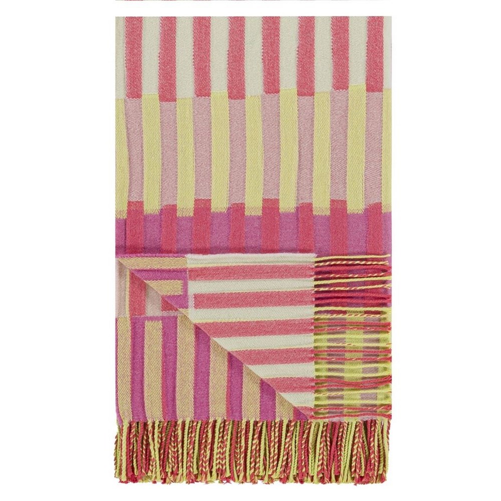 Murazzi Striped Throw by Designers Guild in Peony Pink